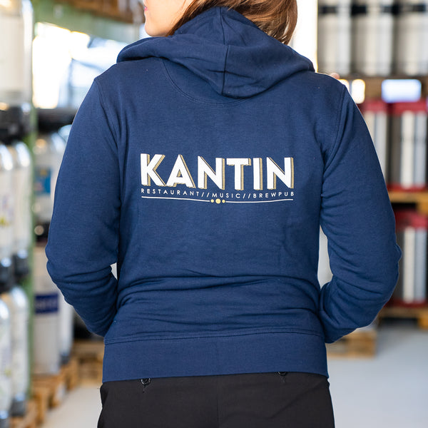 Kantin – Marineblaues Sweatshirt mit Reißverschluss