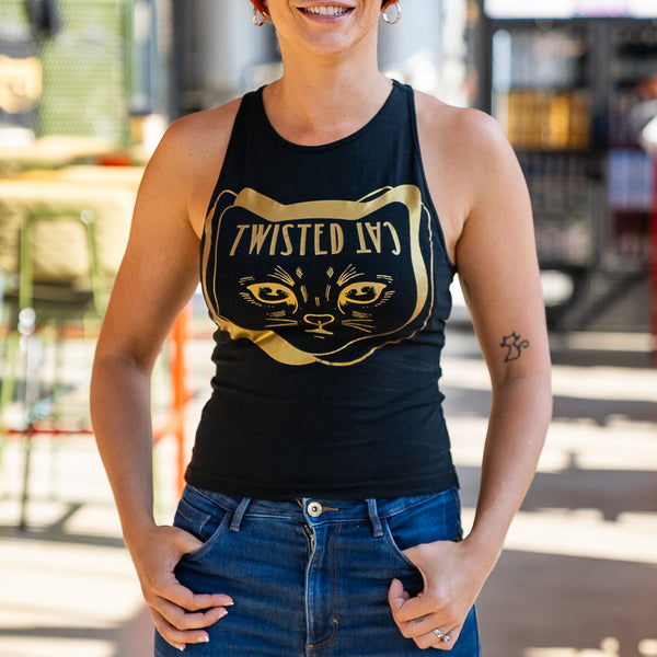 Débardeur Twisted Cat noir & Or