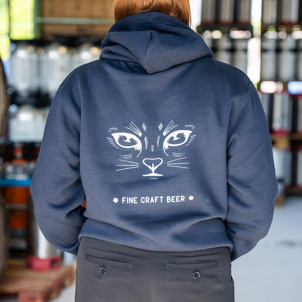 Twisted Cat Hoodie Navy
