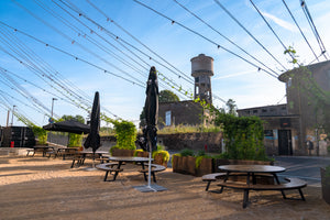 View on Dudelange Tower Luxembourg from the Twisted Cat Brewery